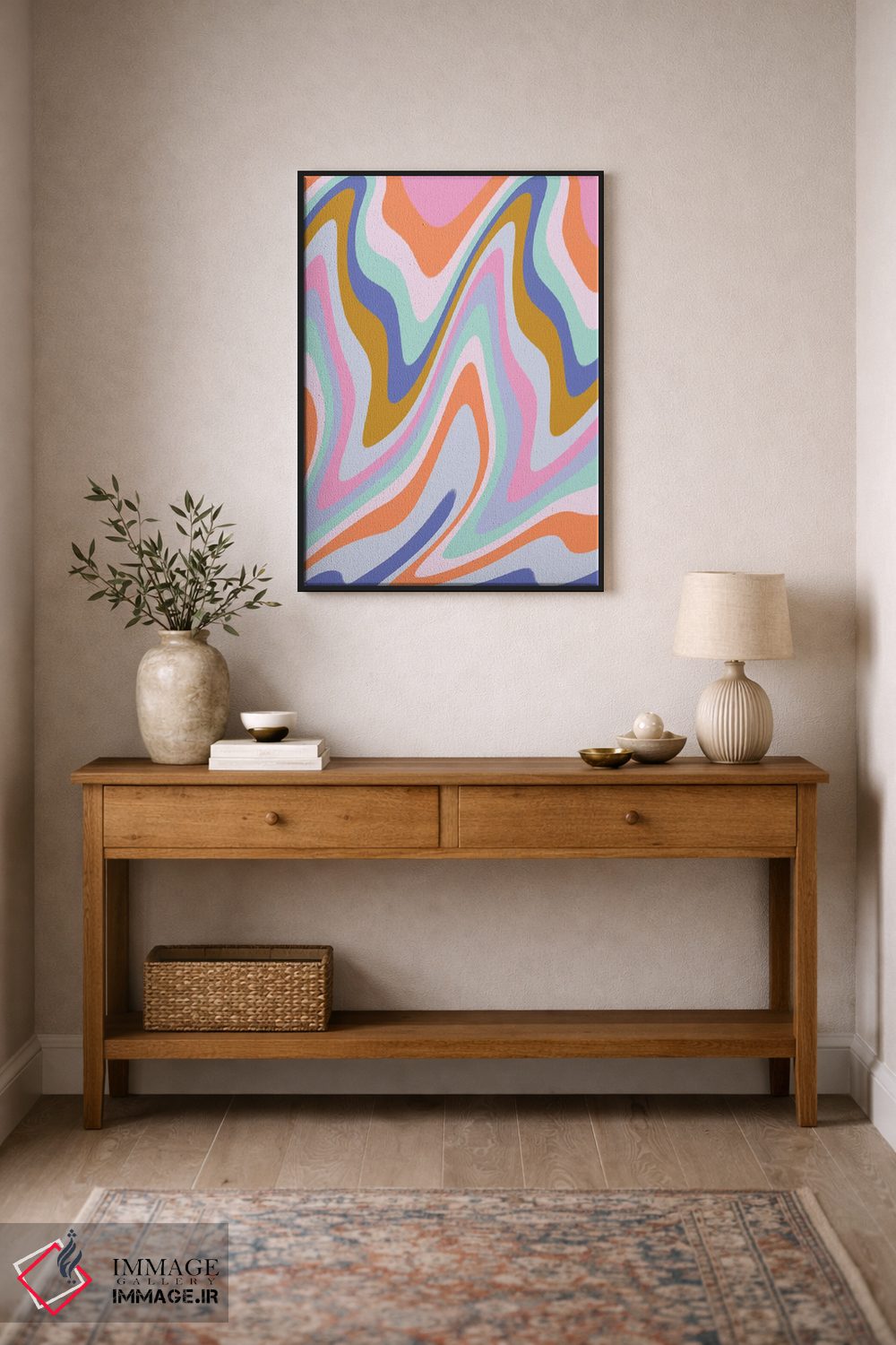 تابلو انتزاعی چه خوشحال ۱ اثر نادیا حسن - D2B