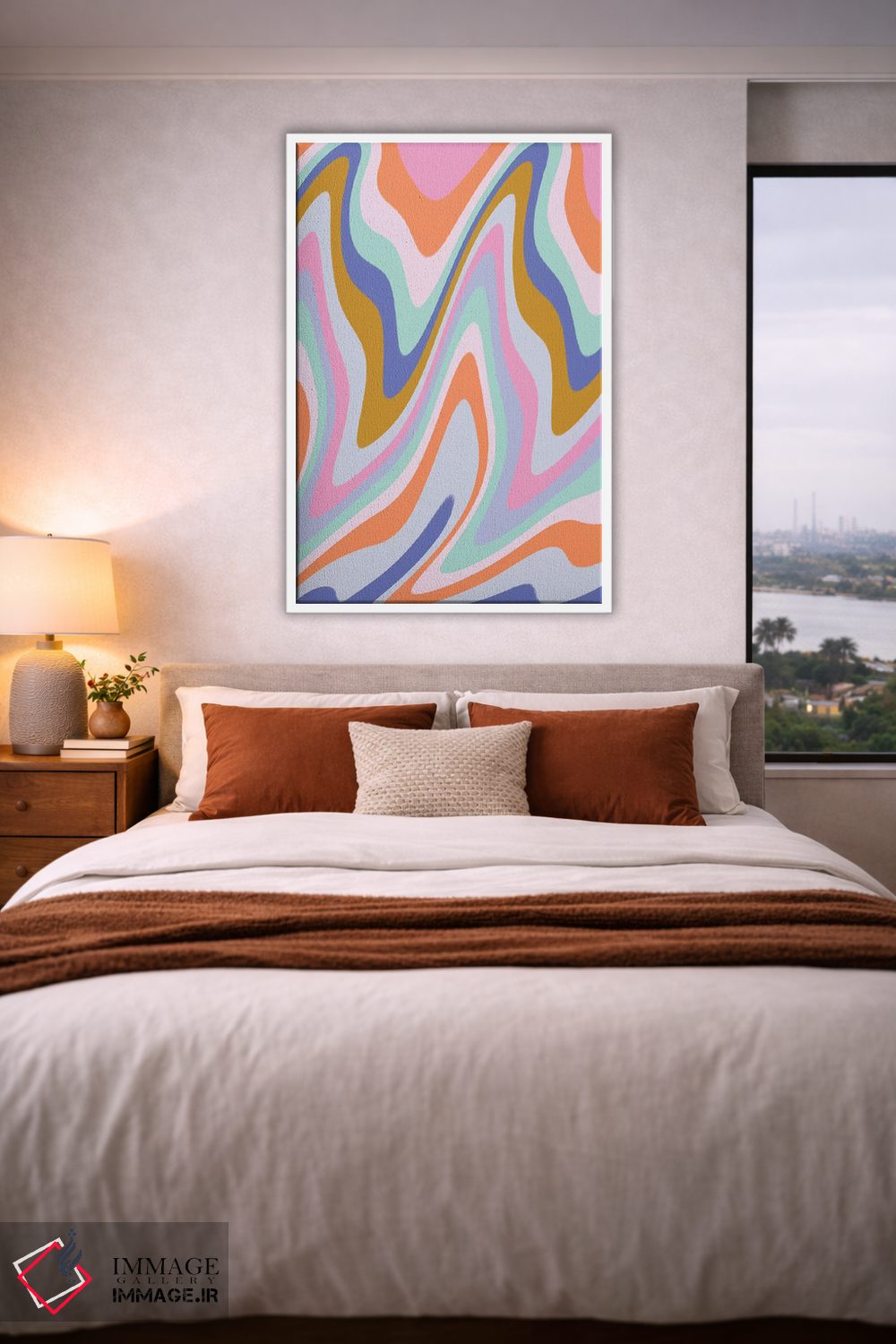 تابلو انتزاعی چه خوشحال ۱ اثر نادیا حسن - D4W