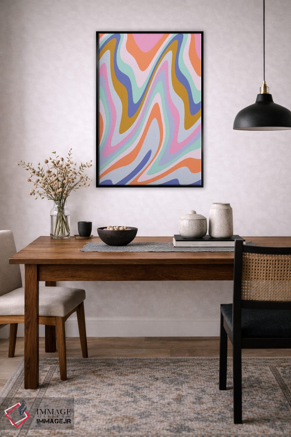 تابلو انتزاعی چه خوشحال ۱ اثر نادیا حسن - D6B