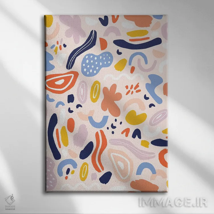 تابلو انتزاعی تغییرشکل دهنده ۶ اثر نادیا حسن - نمای روبهرو روی دیوار