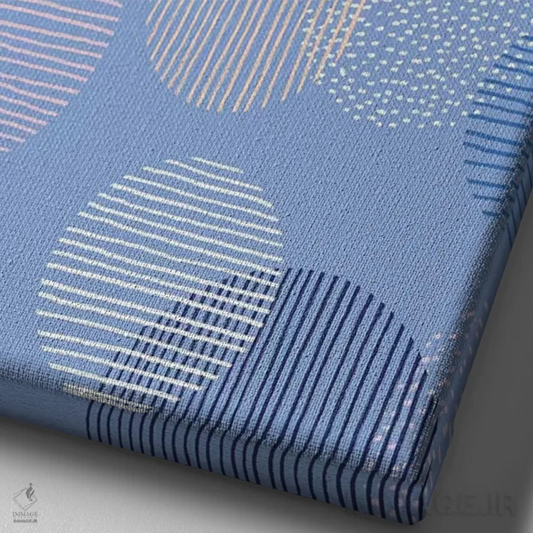 تابلو انتزاعی تغییرشکل دهنده ۴ اثر نادیا حسن - نمای نزدیک بافت بوم