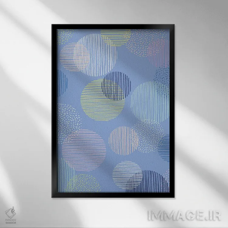 تابلو انتزاعی تغییرشکل دهنده ۴ اثر نادیا حسن - نمای قابدار مشکی