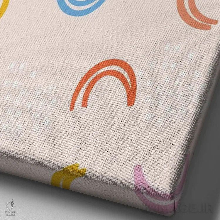 تابلو انتزاعی تغییرشکل دهنده ۷ اثر نادیا حسن - نمای نزدیک بافت بوم