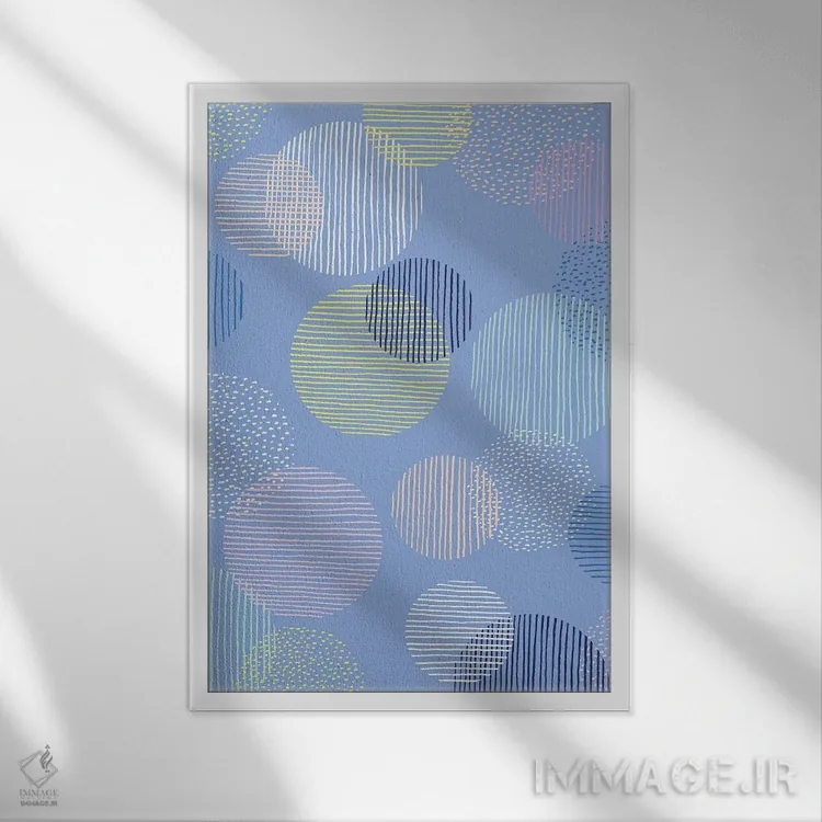تابلو انتزاعی تغییرشکل دهنده ۴ اثر نادیا حسن - نمای قابدار سفید