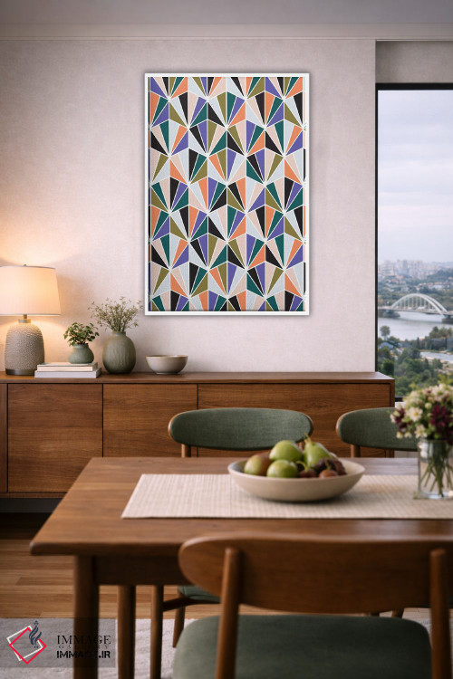 تابلو انتزاعی پناهگاه بوهمیایی ۳ اثر نادیا حسن - D5W