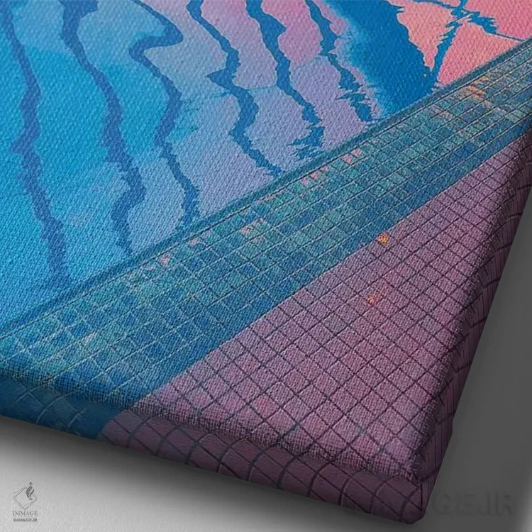 تابلو دکوراتیو ساعت ۹:۰۱ صبح اثر نیتن هد - نمای نزدیک بافت بوم