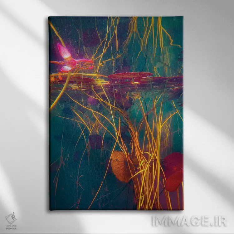 تابلو انتزاعی تزریق وریدی اثر نیتن هد - نمای روبهرو روی دیوار