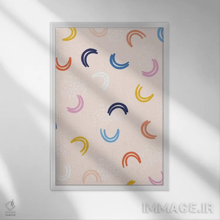 تابلو انتزاعی تغییرشکل دهنده ۷ اثر نادیا حسن - نمای قابدار سفید