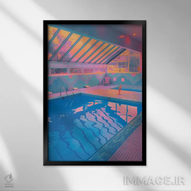 تابلو دکوراتیو ساعت ۹:۰۱ صبح اثر نیتن هد - نمای قابدار مشکی