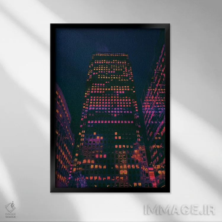 تابلو دکوراتیو دلداده شهر اثر نیتن هد - نمای قابدار مشکی