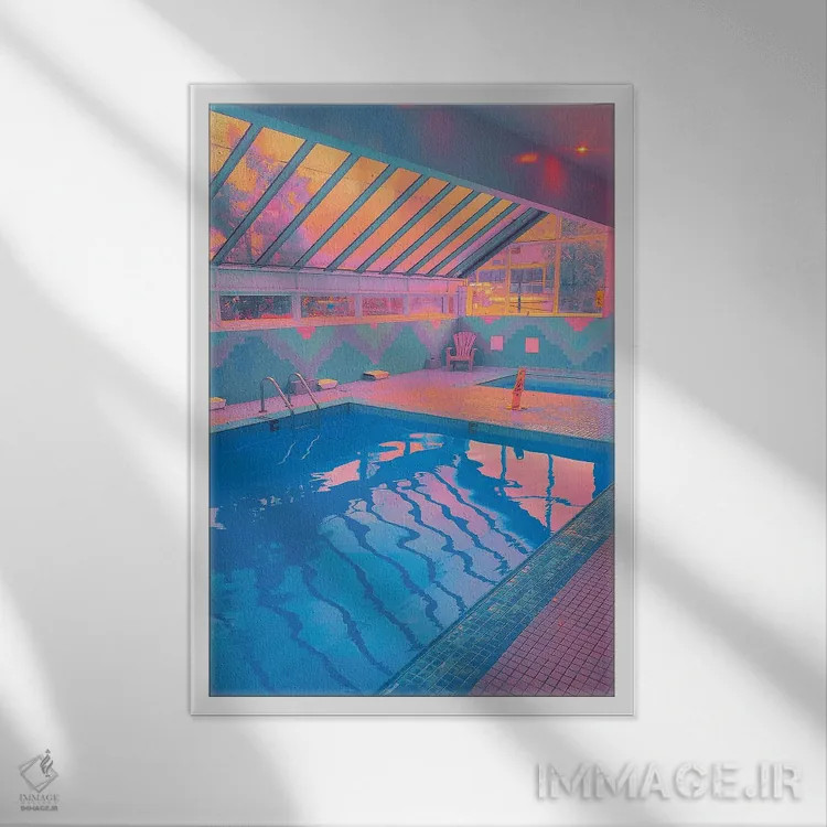 تابلو دکوراتیو ساعت ۹:۰۱ صبح اثر نیتن هد - نمای قابدار سفید