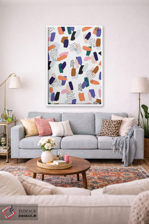 تابلو انتزاعی پناهگاه بوهمیایی ۸ اثر نادیا حسن - D1W