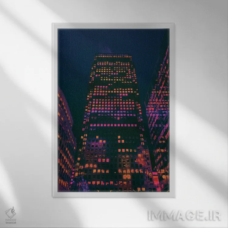 تابلو دکوراتیو دلداده شهر اثر نیتن هد - نمای قابدار سفید