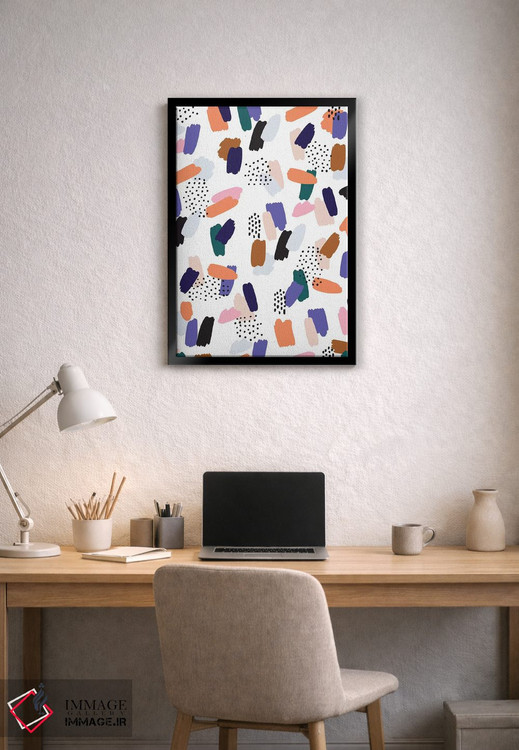 تابلو انتزاعی پناهگاه بوهمیایی ۸ اثر نادیا حسن - D2B