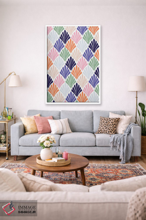 تابلو انتزاعی پناهگاه بوهمیایی ۷ اثر نادیا حسن - D1W