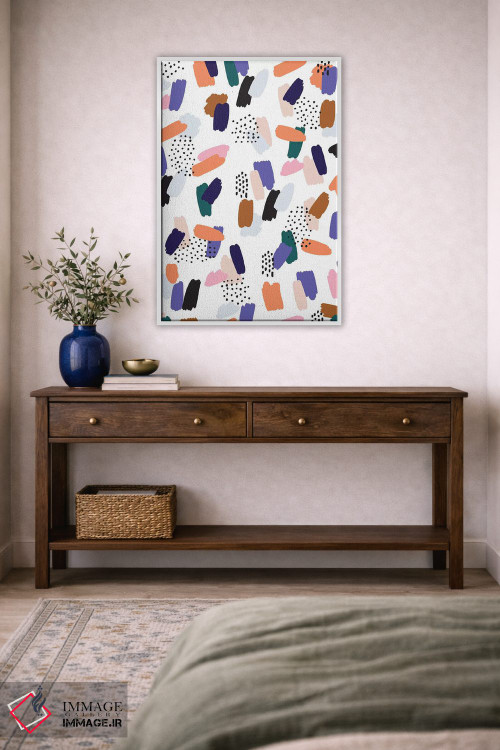 تابلو انتزاعی پناهگاه بوهمیایی ۸ اثر نادیا حسن - D4W