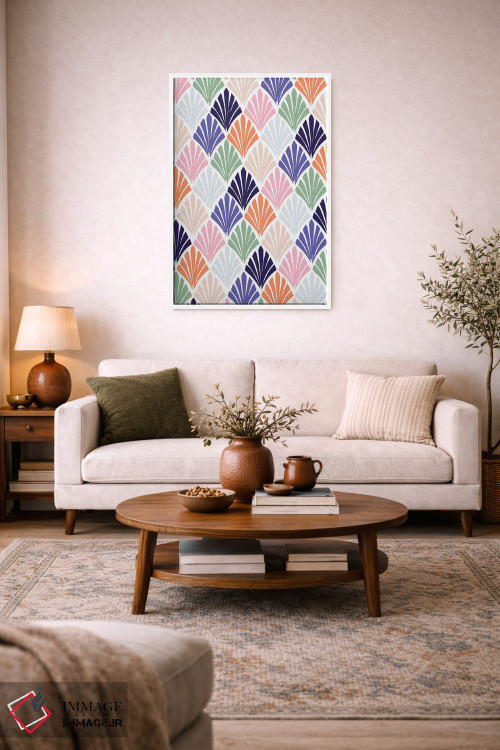 تابلو انتزاعی پناهگاه بوهمیایی ۷ اثر نادیا حسن - D3W