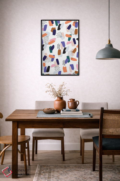 تابلو انتزاعی پناهگاه بوهمیایی ۸ اثر نادیا حسن - D5B