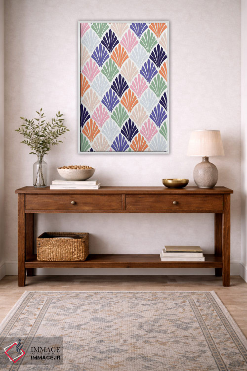 تابلو انتزاعی پناهگاه بوهمیایی ۷ اثر نادیا حسن - D4W
