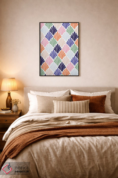 تابلو انتزاعی پناهگاه بوهمیایی ۷ اثر نادیا حسن - D5B