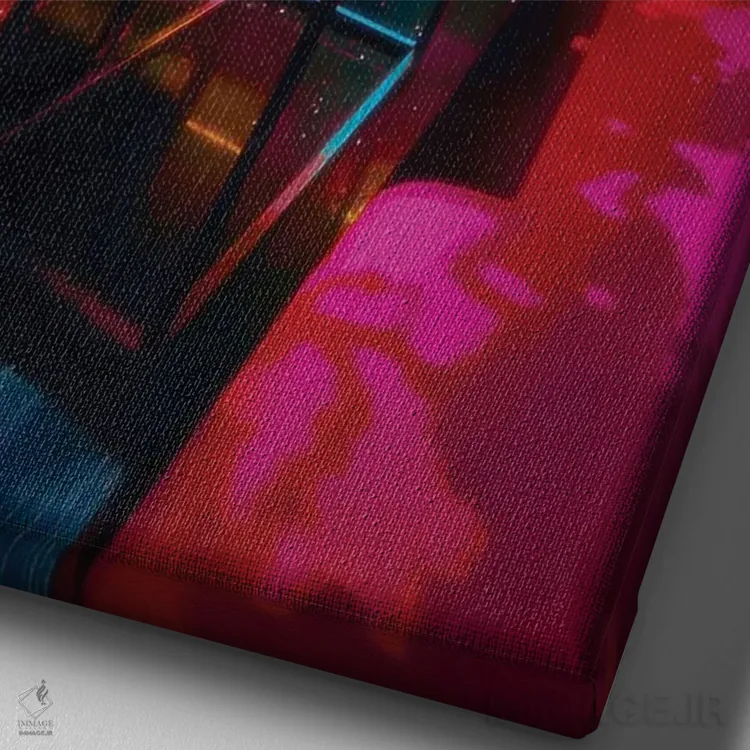 تابلو دکوراتیو نئو نوآر اثر نیتن هد - نمای نزدیک بافت بوم