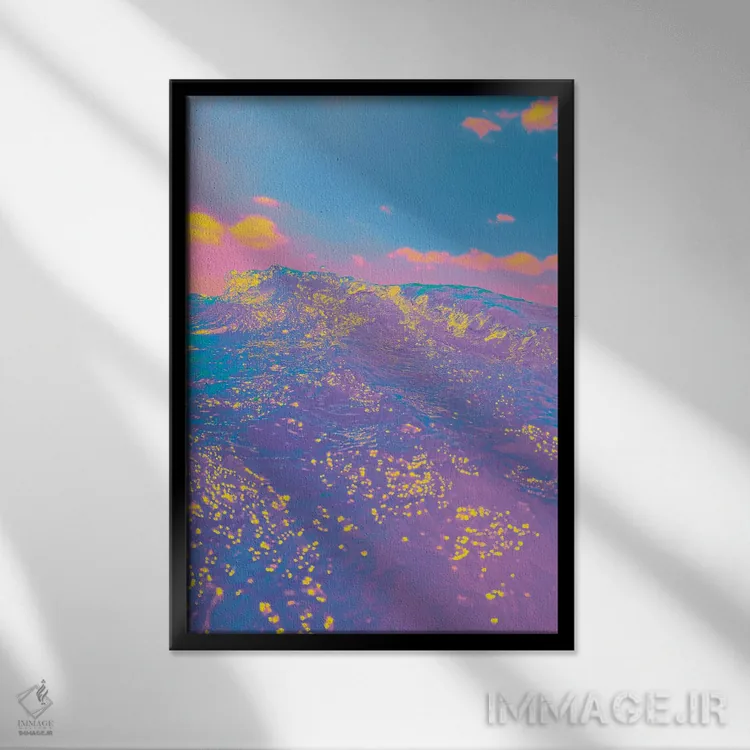 تابلو دکوراتیو امواج امید اثر نیتن هد - نمای قابدار مشکی