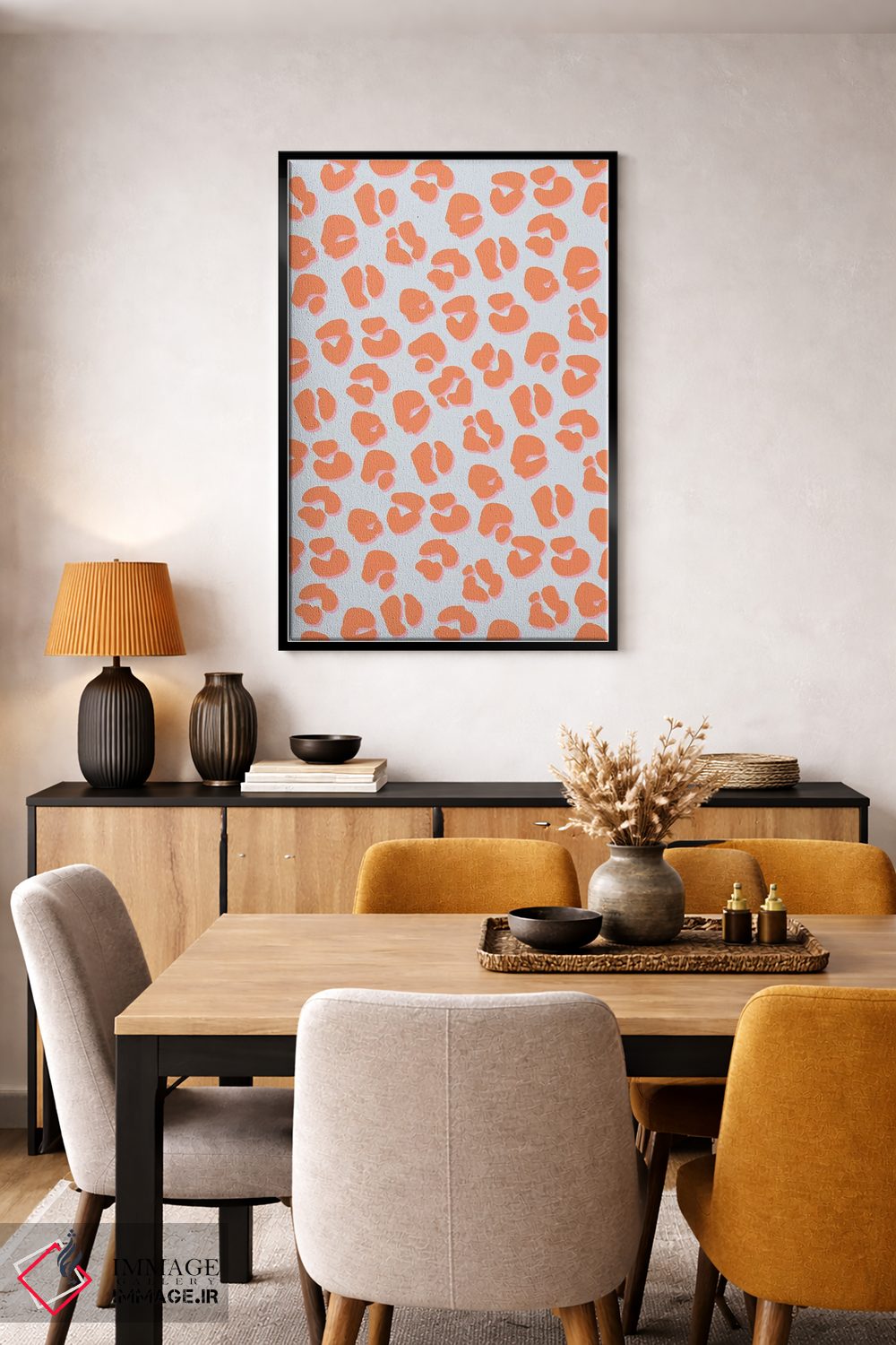 تابلو انتزاعی پناهگاه بوهمیایی ۴ اثر نادیا حسن - D5B