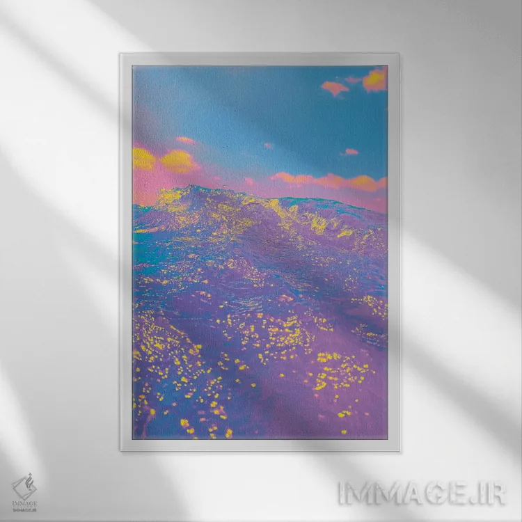 تابلو دکوراتیو امواج امید اثر نیتن هد - نمای قابدار سفید