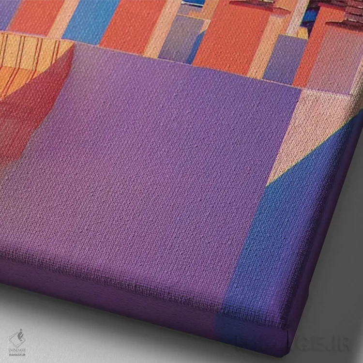 تابلو دکوراتیو سقف مرجانی اثر نیتن هد - نمای نزدیک بافت بوم