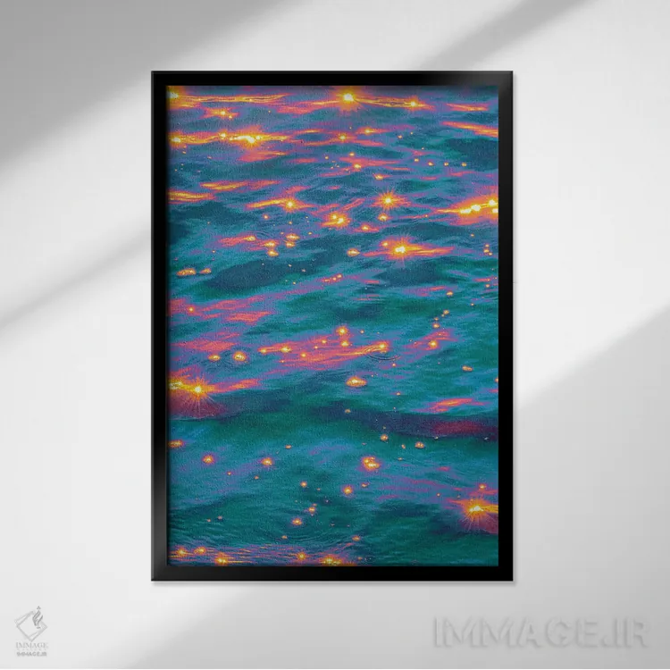 تابلو دکوراتیو نیروی طبیعت اثر نیتن هد - نمای قابدار مشکی