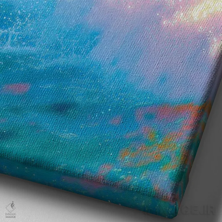 تابلو دکوراتیو دل و جان اثر نیتن هد - نمای نزدیک بافت بوم