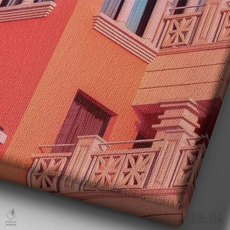 تابلو دکوراتیو عظیم الجثه اثر نیتن هد - نمای نزدیک بافت بوم