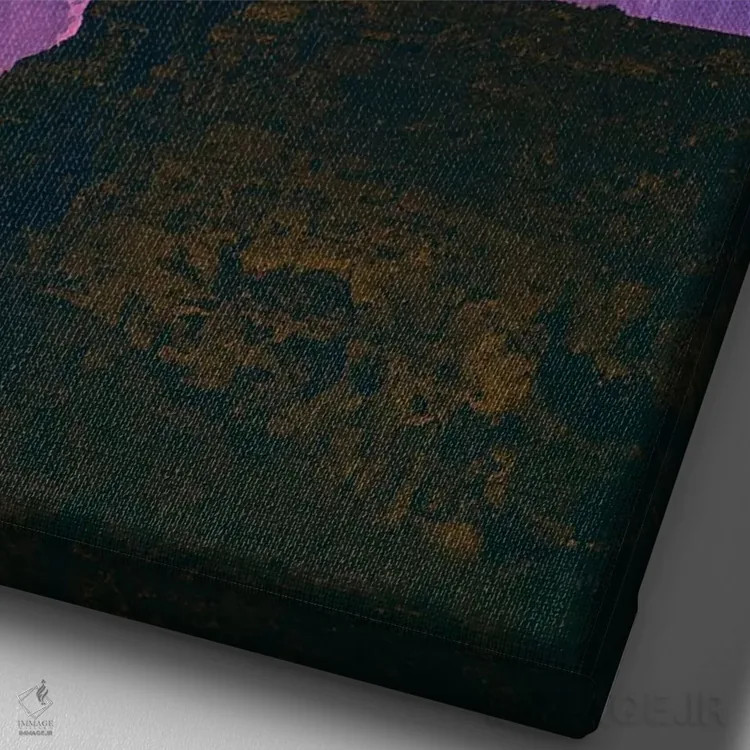 تابلو دکوراتیو خشم نپتون اثر نیتن هد - نمای نزدیک بافت بوم