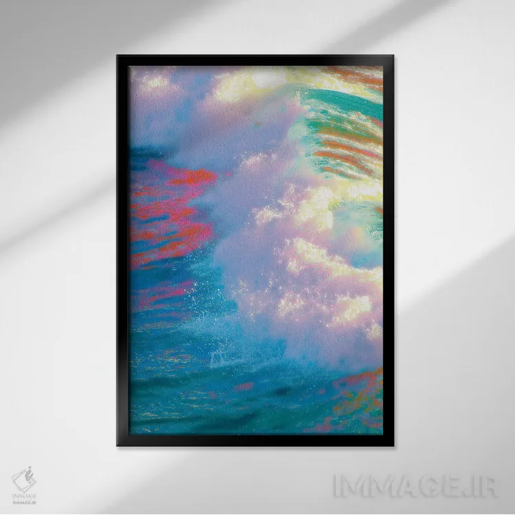 تابلو دکوراتیو دل و جان اثر نیتن هد - نمای قابدار مشکی