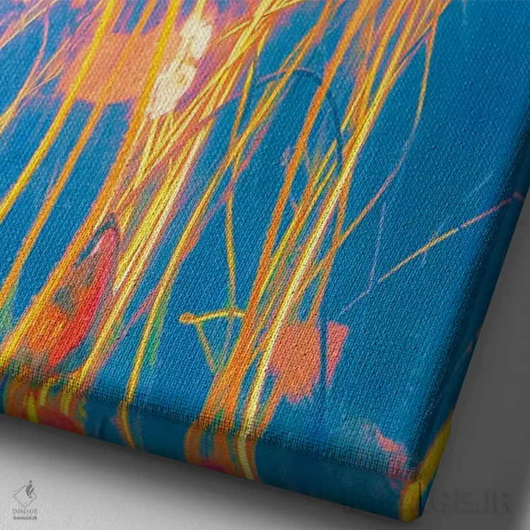 تابلو دکوراتیو اکوسیستماتیک اثر نیتن هد - نمای نزدیک بافت بوم