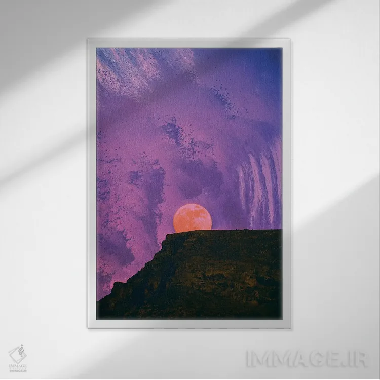 تابلو دکوراتیو خشم نپتون اثر نیتن هد - نمای قابدار سفید