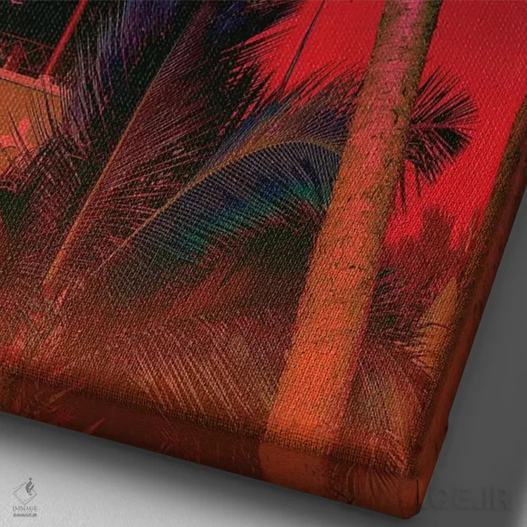 تابلو دکوراتیو کابوس رویایی اثر نیتن هد - نمای نزدیک بافت بوم