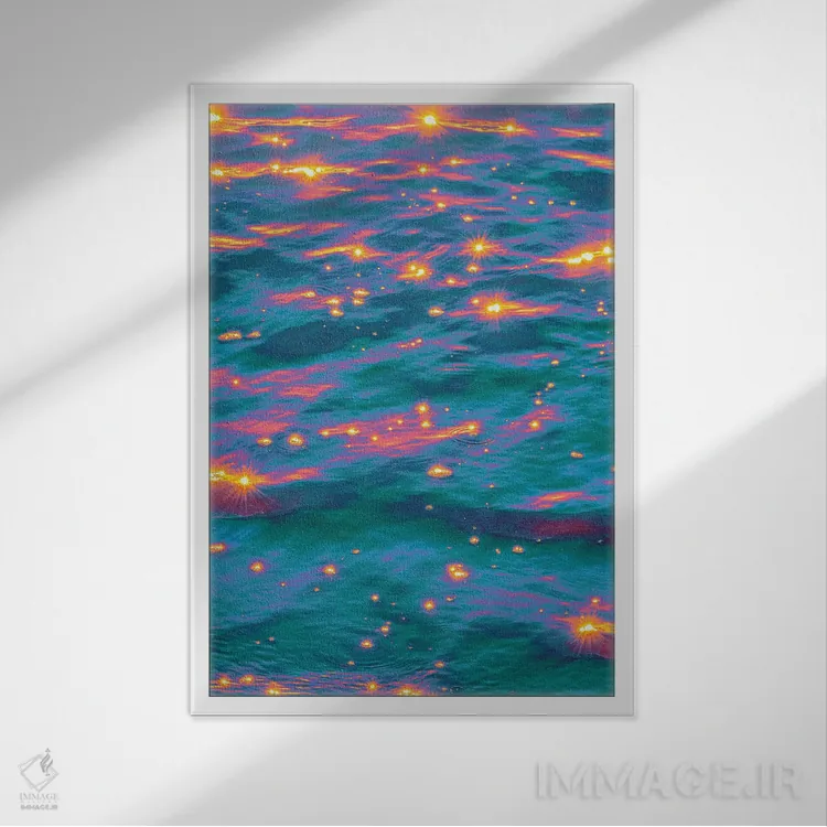 تابلو دکوراتیو نیروی طبیعت اثر نیتن هد - نمای قابدار سفید