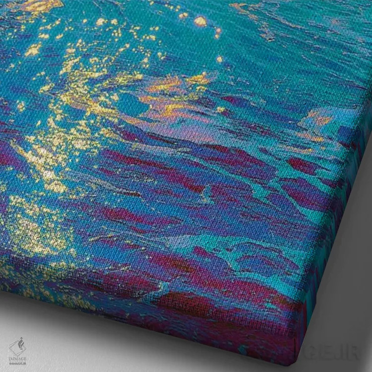 تابلو دکوراتیو افق کیهانی اثر نیتن هد - نمای نزدیک بافت بوم