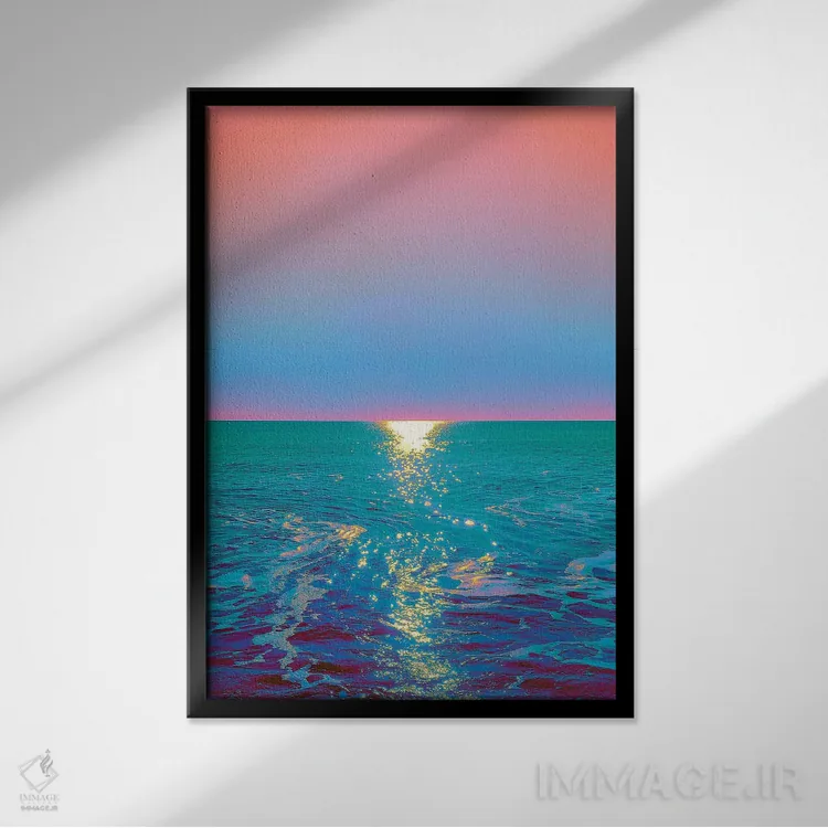 تابلو دکوراتیو افق کیهانی اثر نیتن هد - نمای قابدار مشکی