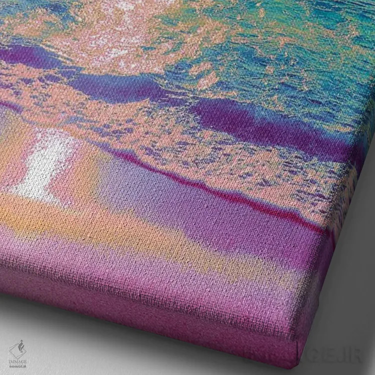 تابلو دکوراتیو درخشندگی منشوری اثر نیتن هد - نمای نزدیک بافت بوم