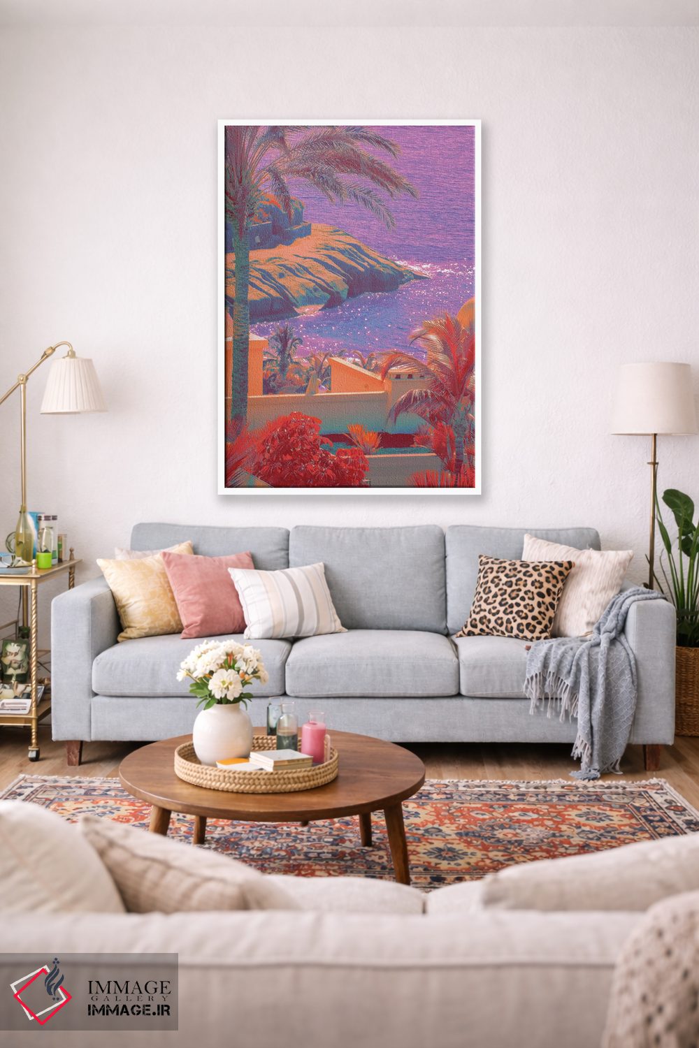 تابلو دکوراتیو مزارع اسطوخودوس اثر نیتن هد - D1W