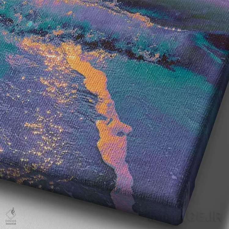 تابلو دکوراتیو تجلیل اثر نیتن هد - نمای نزدیک بافت بوم