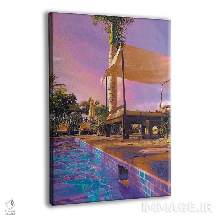 تابلو دکوراتیو لذت کنار استخر اثر نیتن هد - نمای پرسپکتیو محصول
