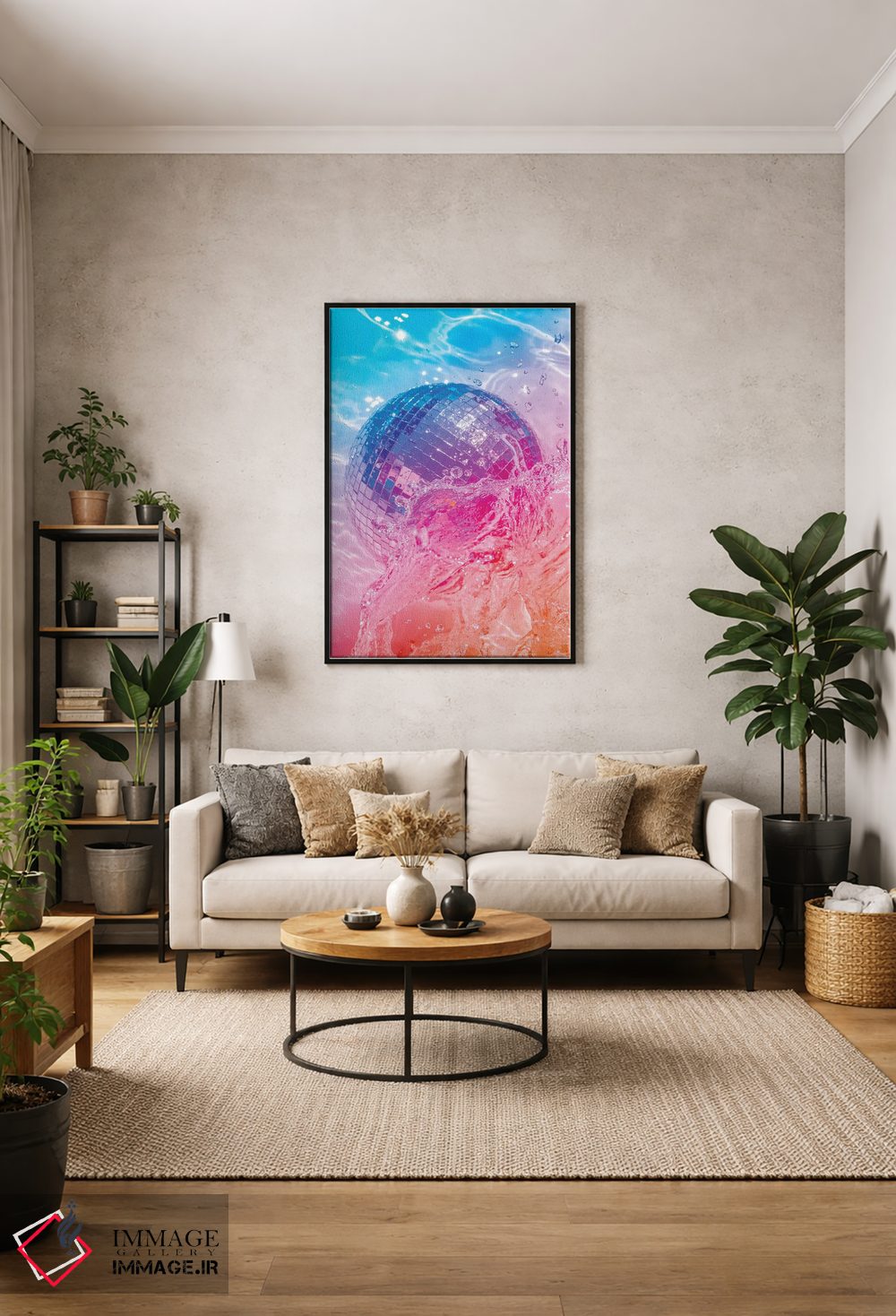 تابلو دکوراتیو درخشش دیسک اثر نیتن هد - D1B