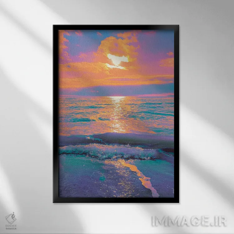 تابلو دکوراتیو تجلیل اثر نیتن هد - نمای قابدار مشکی