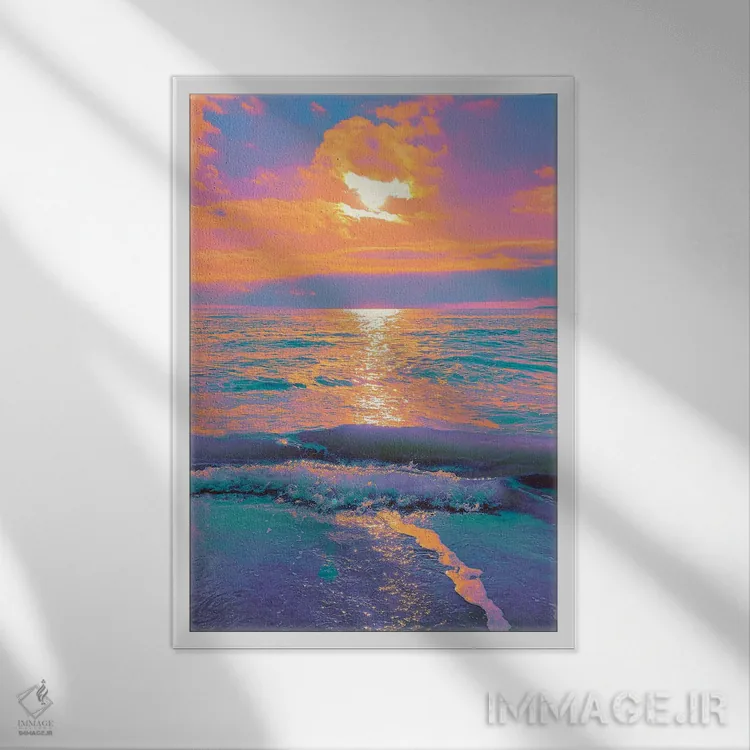 تابلو دکوراتیو تجلیل اثر نیتن هد - نمای قابدار سفید