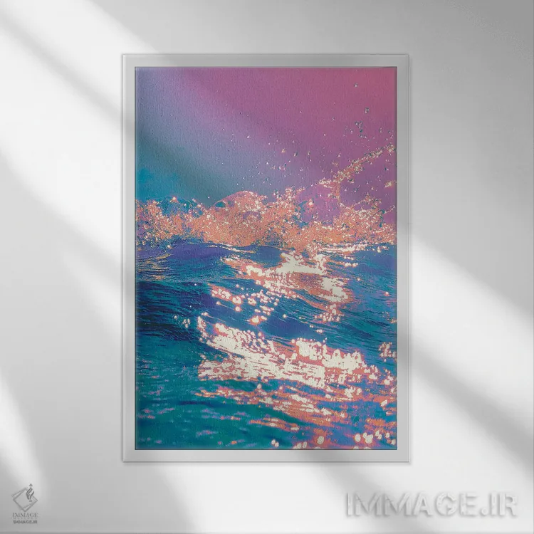 تابلو دکوراتیو درخشندگی اثر نیتن هد - نمای قابدار سفید