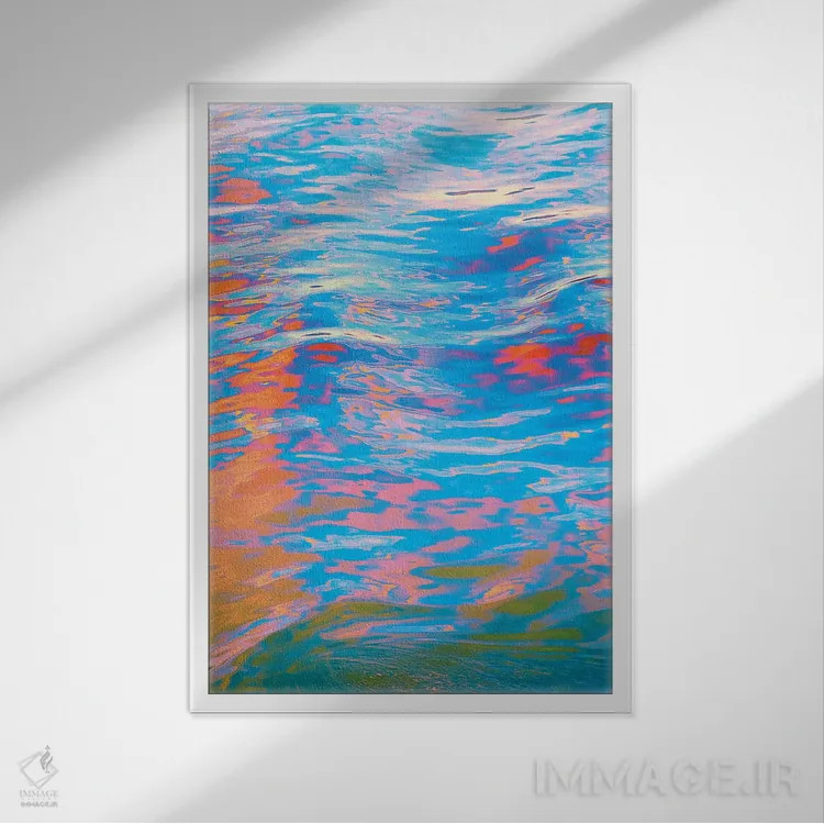 تابلو دکوراتیو حرکات جوهر اثر نیتن هد - نمای قابدار سفید