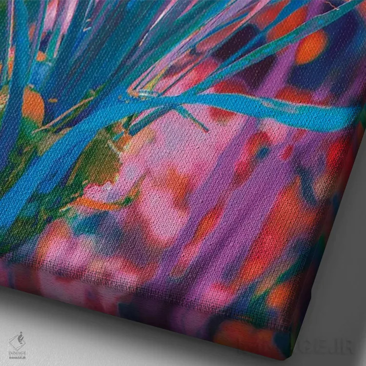 تابلو دکوراتیو شهاب سنگ منشوری اثر نیتن هد - نمای نزدیک بافت بوم